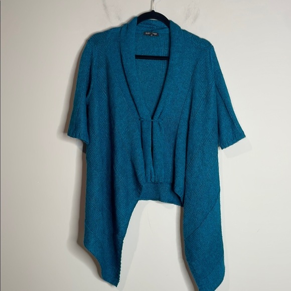 Eileen Fisher | Women’s Teal Alpaca & Silk Waterfall Cardigan Sweater Size M - Picture 1 of 7